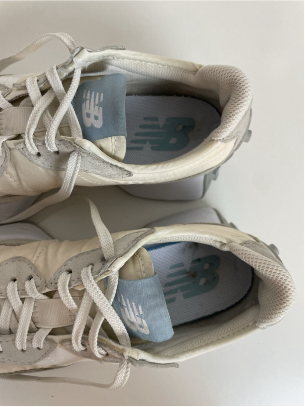 New Balance 327 Womens Size 5.5 Cream Athletic Running Walking Shoes Sneakers - Picture 9 of 10